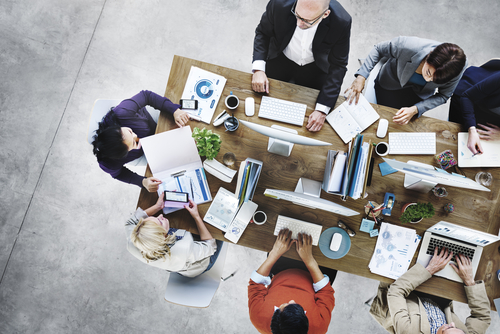 Group of Business People Working in the Office Concept