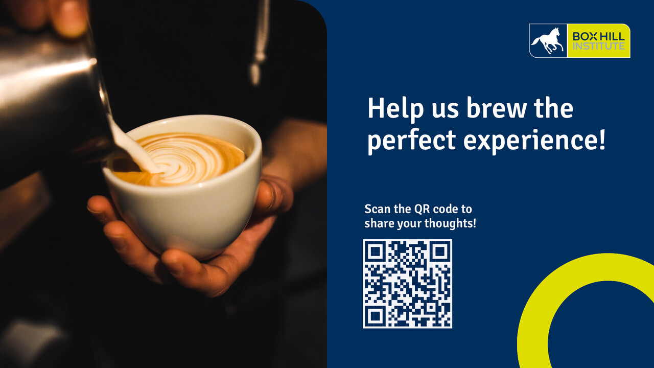 QR code poster for cafe survey