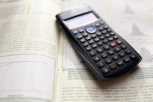 Calculator on book